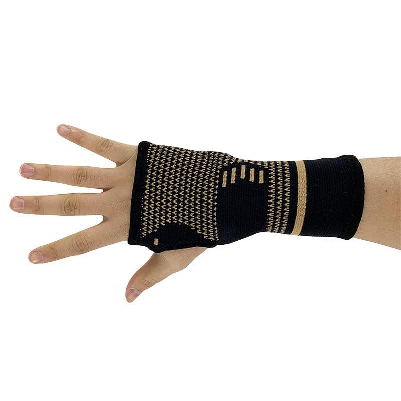 Jesata Copper Compression Hand and Wrist Sleeve Brace Support for Men & Women | Pain Relief, Injury Recovery, Suitable for Sports Protection |Arthritis Gloves Professional Wrist Brace | 1 Piece (S) - Image 2