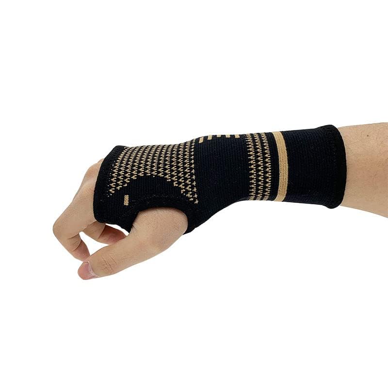 Jesata Copper Compression Hand and Wrist Sleeve Brace Support for Men & Women | Pain Relief, Injury Recovery, Suitable for Sports Protection |Arthritis Gloves Professional Wrist Brace | 1 Piece (S) - Image 1