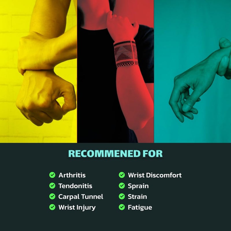 Jesata Copper Compression Hand and Wrist Sleeve Brace Support for Men & Women | Pain Relief, Injury Recovery, Suitable for Sports Protection |Arthritis Gloves Professional Wrist Brace | 1 Piece (S) - Image 3