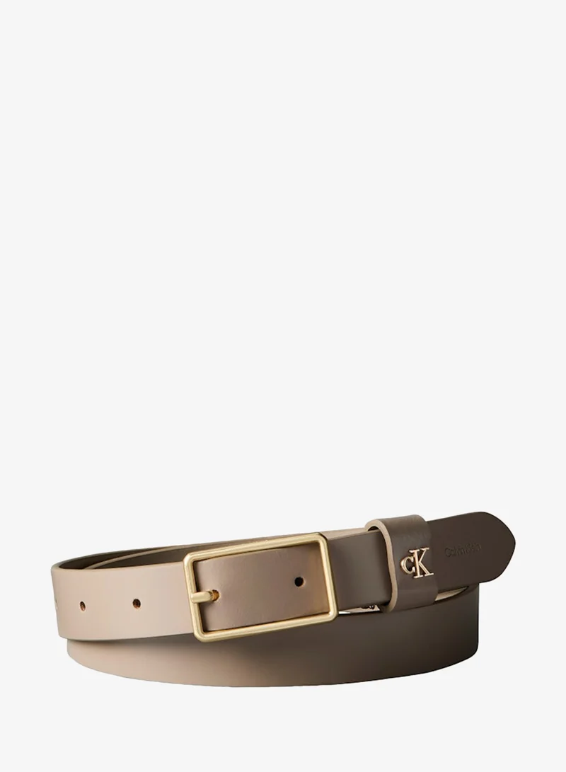 CALVIN KLEIN Monogram Hardware Rectangle Buckle Belt