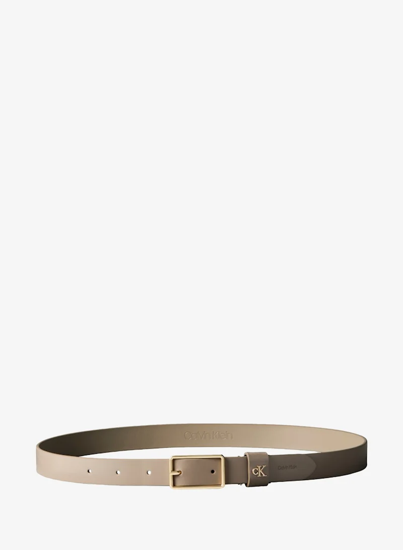 CALVIN KLEIN Monogram Hardware Rectangle Buckle Belt