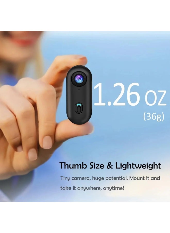 YD 4K UHD Wearable Mini Sports Action Camera with Magnetic Mount and Accessory Kit - Image 2
