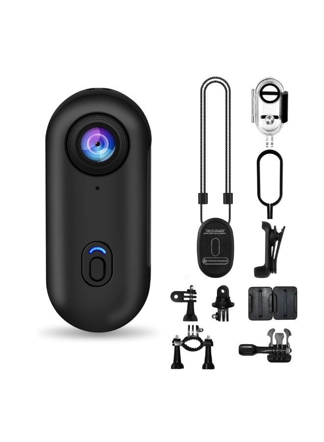 YD 4K UHD Wearable Mini Sports Action Camera with Magnetic Mount and Accessory Kit - Image 1