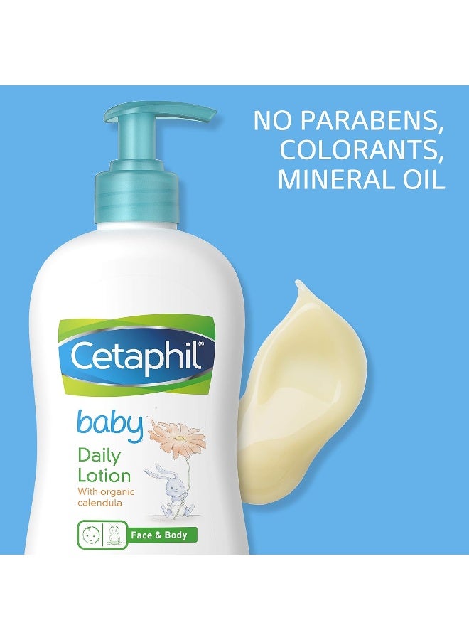 Cetaphil لوسيون يومي للأطفال مع كاليندولا العضوية | زيت اللوز الحلو وفيتامين E وزيوت عباد الشمس | 13.5 أونصة سائلة - Image 4