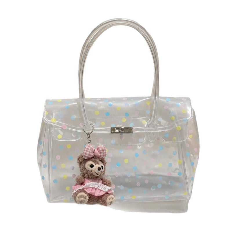 2026 New Jelly Tote Bag Transparent Large Capacity Shoulder Bag for Women - Image 5
