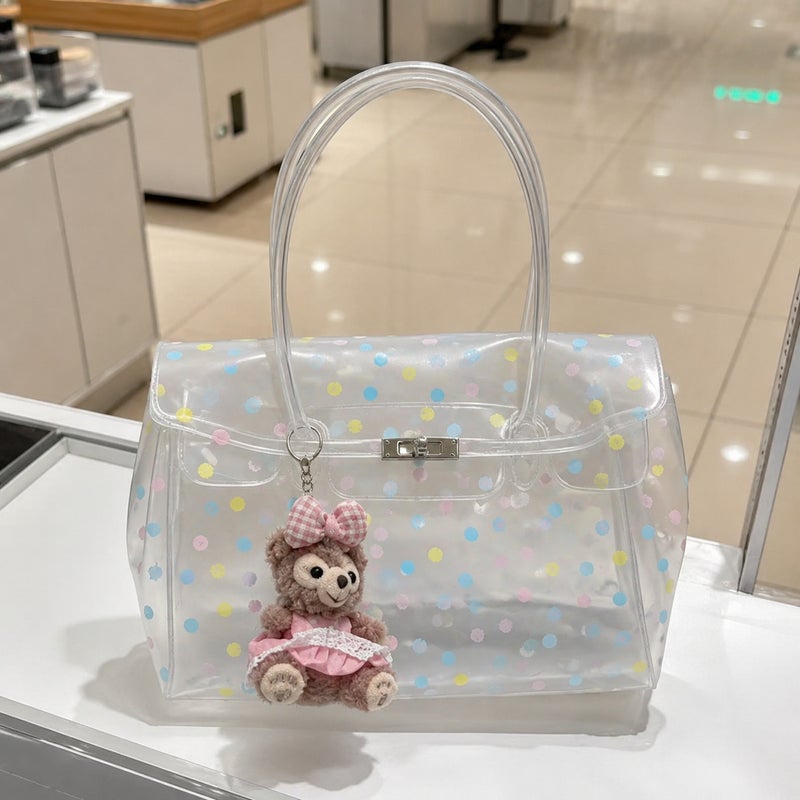 2026 New Jelly Tote Bag Transparent Large Capacity Shoulder Bag for Women - Image 2