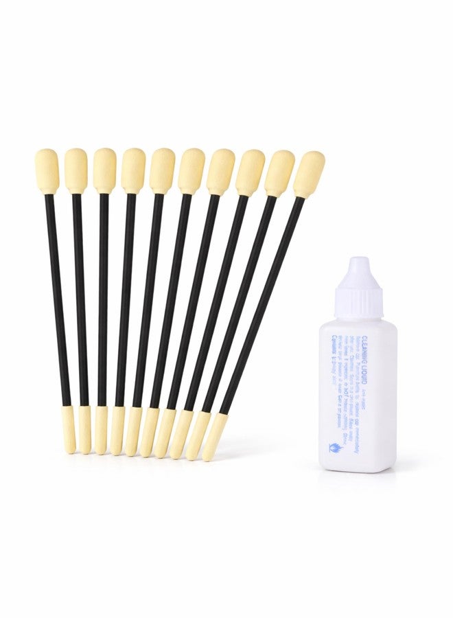 MX Cleaning Kit 10 Pcs 5.6 Inch Cleaning Swabs with Cleaning Liquid Multipurpose Cleanroom Foam Safe Cleaning Solution for Fiber Connectors, Printers, Scanners & Optical Network - Image 1