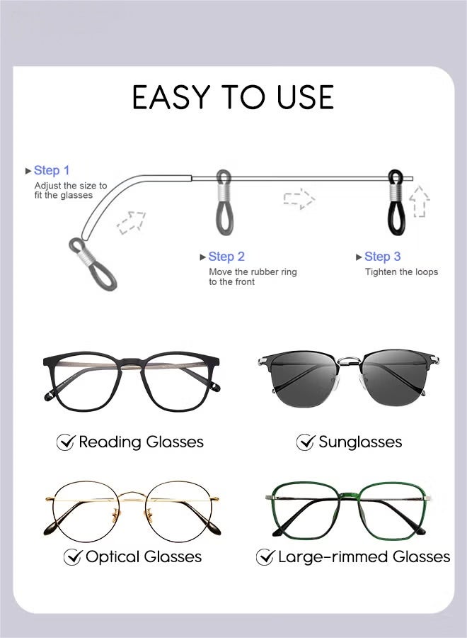 3Pcs Kids Acrylic Beaded Glasses Chains, Multi-Function Eyeglasses Cord, Eyewear Retainer, Mask Necklace Lanyard, Cute Sunglasses Holder for Boys Girls, Multicolor, 50cm - Image 5