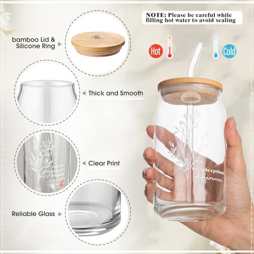 Skylety 12 Pcs Appreciation Gifts for Women Teacher Appreciation Nurse Week Mothers Day Thank You Gifts for Coworkers Teacher School Staff Employee Team 16 oz Tumbler Makeup Bag MirrorUnderstated - Image 3