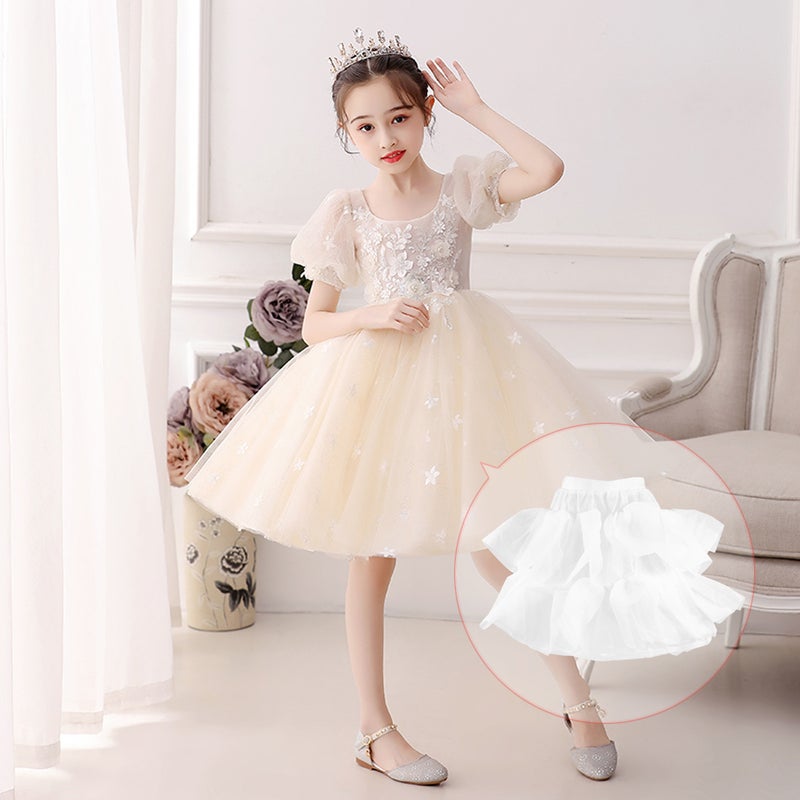 1Pc Children Petticoat Wedding Dress Underskirt Lace Mesh Lining Dress Showing - Image 4