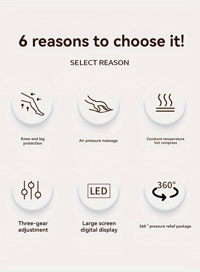 إيفرين جهاز تدليك الساق الكهربائي القابل لإعادة الشحن عبر USB، لاسلكي ومحمول، للرجال والنساء، يخفف من توتر العضلات (قطعة واحدة) - Image 4