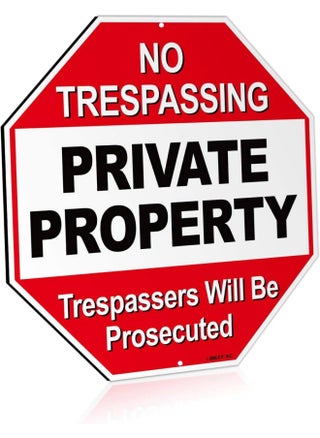 Private Property Metal Warning Sign Trespassers Will Be Prosecuted - No Trespassing Security Alert - UV Protected and Weatherproof - 12 x 12 - pzsku/ZCFB00A3A4A2C7390B73EZ/45/_/1717676314/38a5e2e2-93bf-4392-9de5-6e5f664f8da1