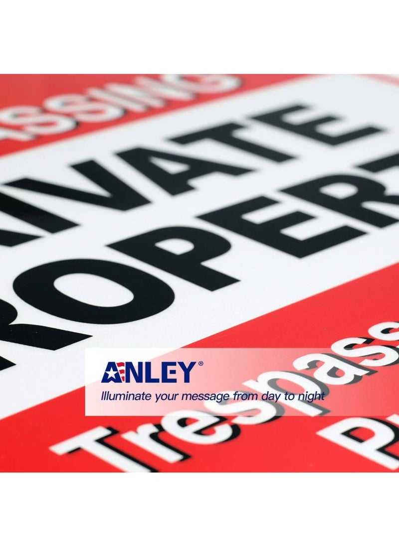 Private Property Metal Warning Sign Trespassers Will Be Prosecuted - No Trespassing Security Alert - UV Protected and Weatherproof - 12 x 12