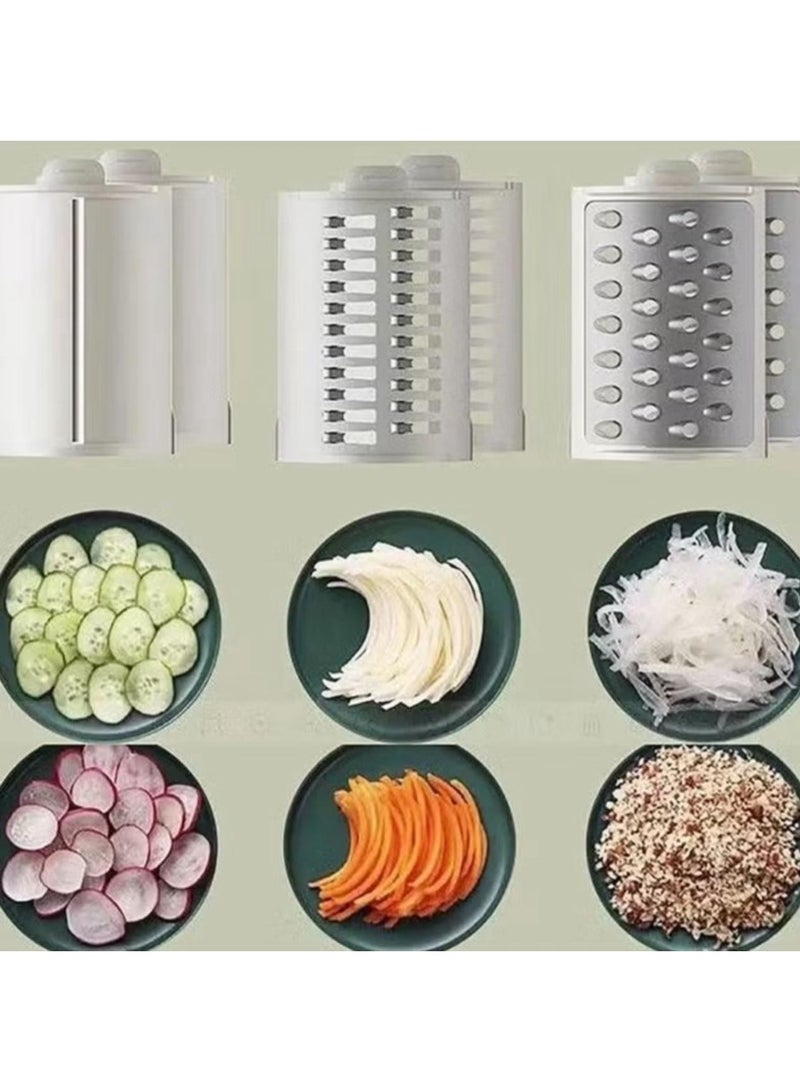 دينكس قطاعة الخضار الكهربائية   مبشرة الجبن الكهربائية، مبشرة الجبن القابلة للفصل مع 3 شفرات، قطاعة خضروات قابلة للشحن عبر USB، قطاعة كهربائية احترافية متعددة الأغراض للحوم والفواكه والخضروات - Image 3