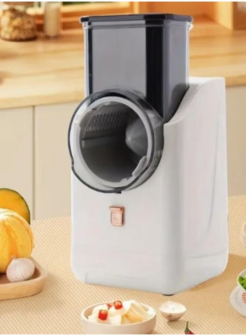 دينكس قطاعة الخضار الكهربائية   مبشرة الجبن الكهربائية، مبشرة الجبن القابلة للفصل مع 3 شفرات، قطاعة خضروات قابلة للشحن عبر USB، قطاعة كهربائية احترافية متعددة الأغراض للحوم والفواكه والخضروات - Image 1