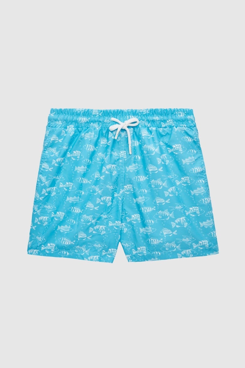 D'S DAMAT Regular Fit Turquoise Printed Shorts Swimsuit 2HC62AP306130  - Image 1