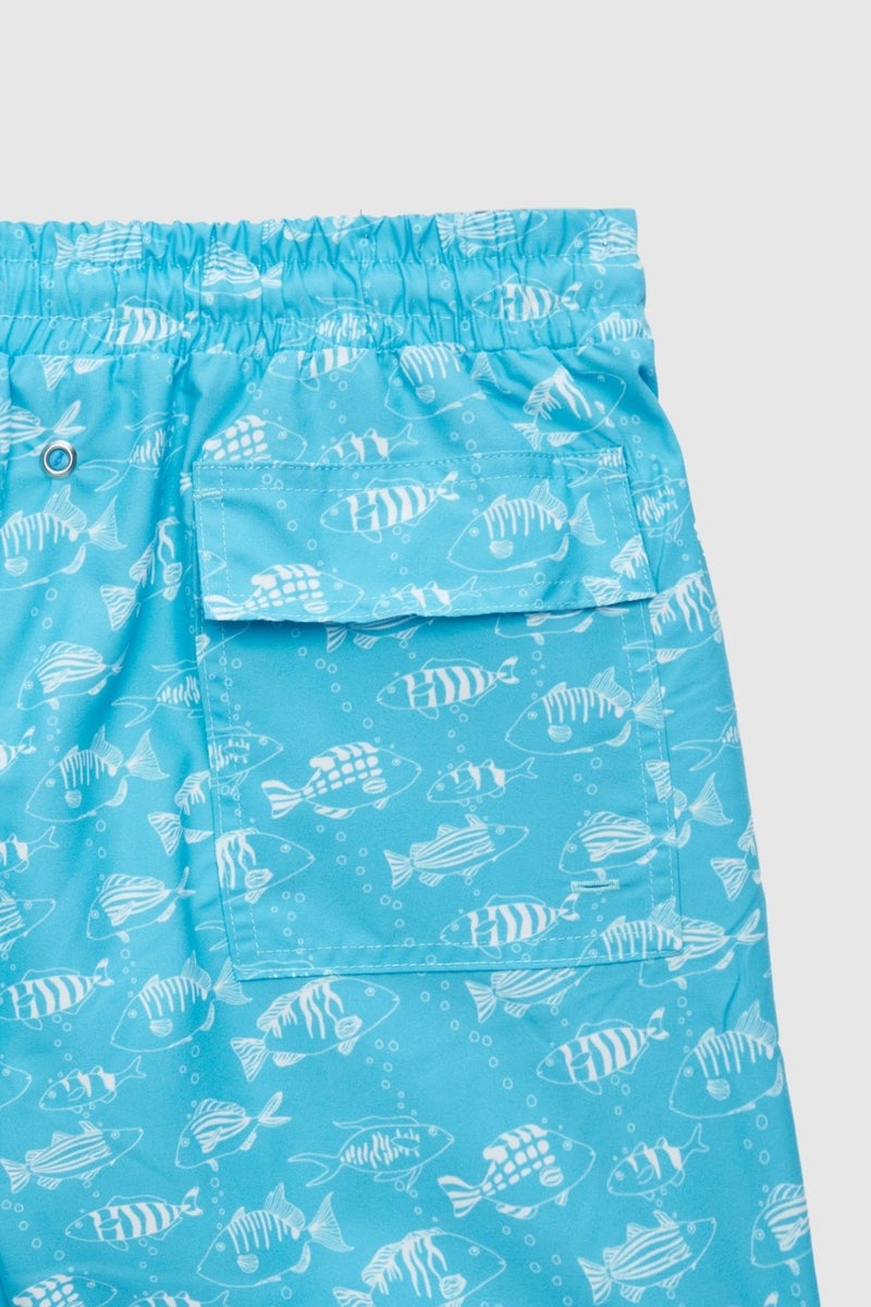 D'S DAMAT Regular Fit Turquoise Printed Shorts Swimsuit 2HC62AP306130  - Image 4