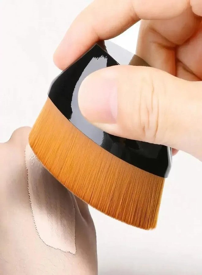 Luxula Multipurpose Hexagon Makeup Foundation Brush Flat Top Flawless Brush for Blending Liquid Cream Powder with Protective Case (1 PC) (Black) - Image 2