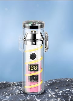 Arc Lighter with Compass: White & Pink