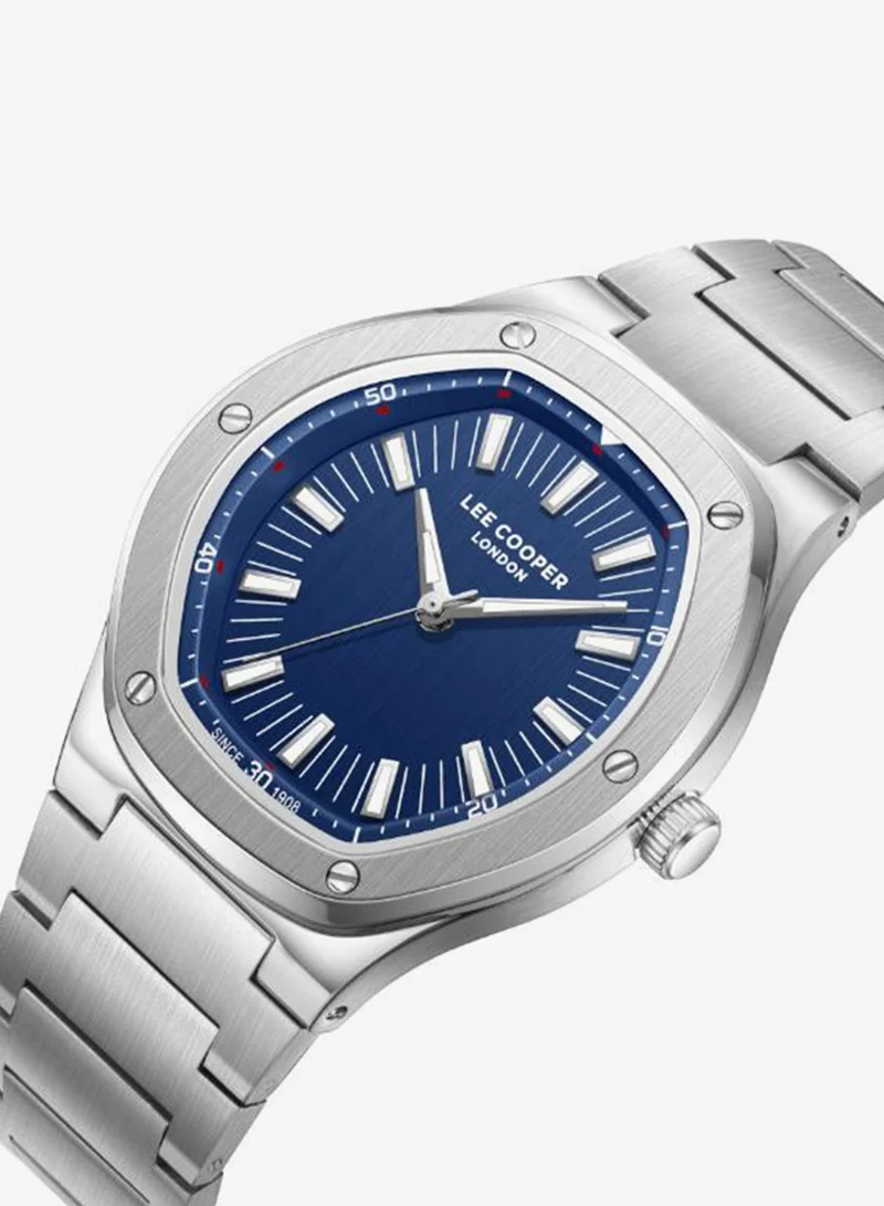 Lee Cooper Men's Analog Display Watch With Silver Metal Strap - LC08145.390