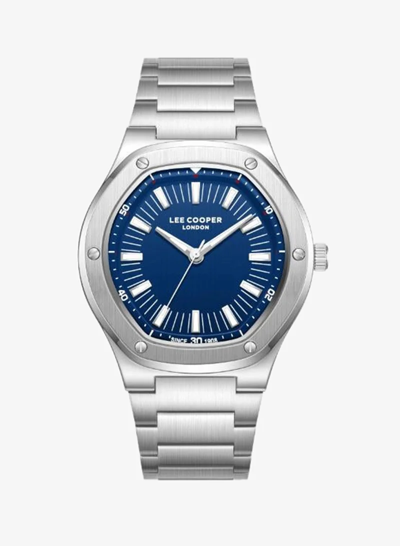Lee Cooper Men's Analog Display Watch With Silver Metal Strap - LC08145.390