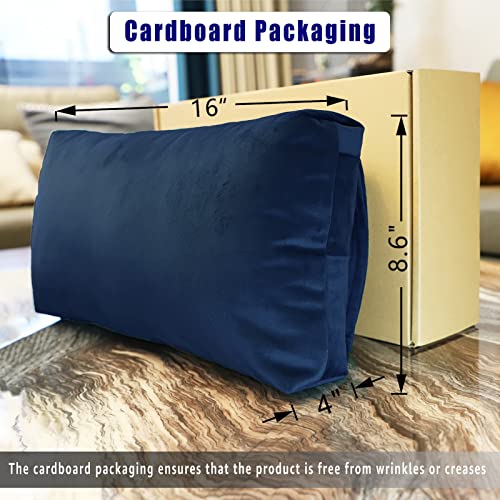 AmazeCov Adjustable Headrest Pillow for Recliners and Armchairs - Non-Slip Velvet Cushion for Neck Support and Pain Relief (Navy) - Image 2