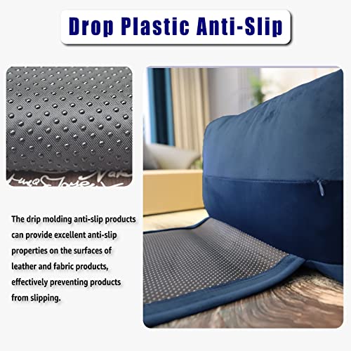 AmazeCov Adjustable Headrest Pillow for Recliners and Armchairs - Non-Slip Velvet Cushion for Neck Support and Pain Relief (Navy) - Image 3
