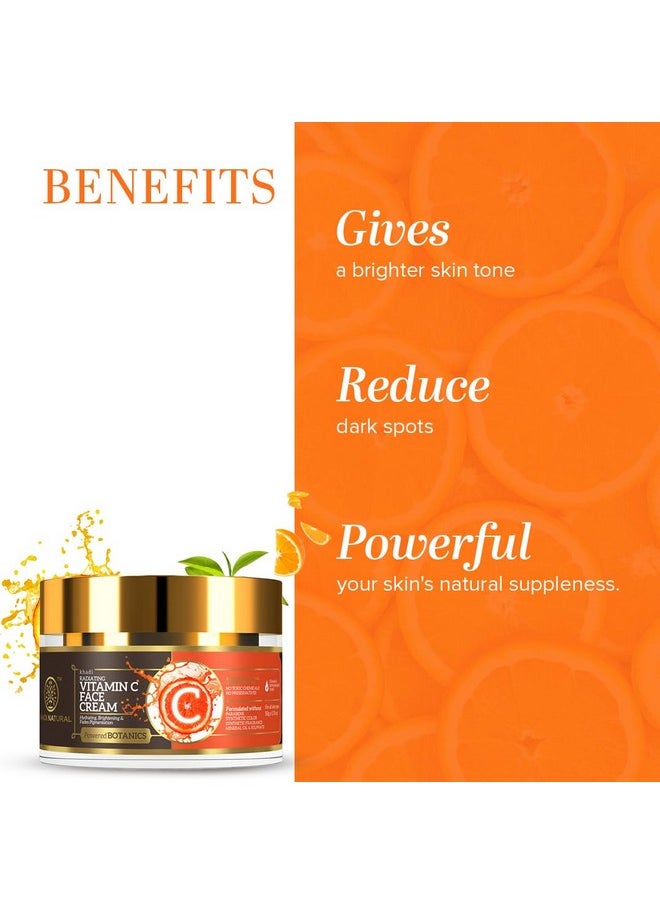 Khadi Natural Vitamin C Face Cream | Hydrating Face Cream | Face Cream For Reducing Dark Spots |Protect Dull And Aging Skin| Powered Botanics | Suitable For All Skin Types | 50Gm  - Image 2