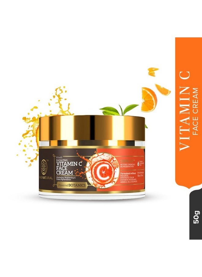 Khadi Natural Vitamin C Face Cream | Hydrating Face Cream | Face Cream For Reducing Dark Spots |Protect Dull And Aging Skin| Powered Botanics | Suitable For All Skin Types | 50Gm  - Image 5