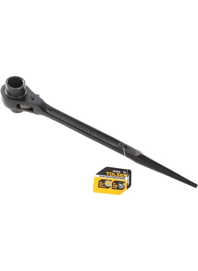 Tolsen - Double Socket Ratchet Handle, 17X19Mm - Image 1