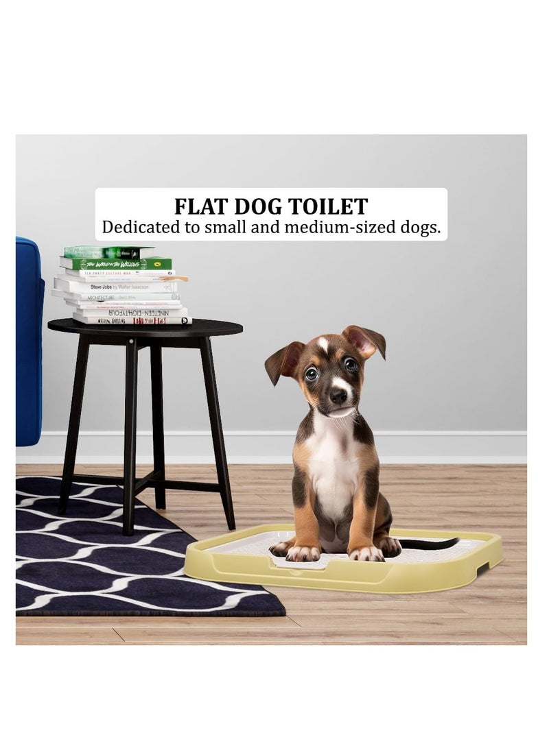 أن ان سي بيتس مرحاض تدريب الكلاب مع صينية قعادة للحيوانات الأليفة مانعة للتسرب، وشبكة قابلة للفصل، وصينية بول قابلة لإعادة الاستخدام للكلاب المتوسطة إلى الكبيرة، وحامل وسادة بول بلاستيكية للكلاب بطول 54 سم بتصميم عمودي، وغير قابلة للانزلاق (أصفر) - Image 5