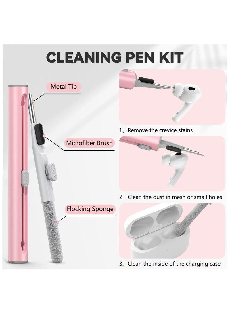 Silicone Case Set for AirPods Pro 3rd Generation (Includes 3-in-1 Cleaning Tool), Unisex Keyring, Compatible with 3rd Generation Charging Case, Sports Lanyard (Pink) - Image 5