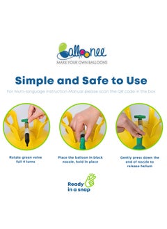 Balloonee Standard Disposable Helium Party Kit - Pack of 2, Helium Tank for Balloons At Home  - Image 5