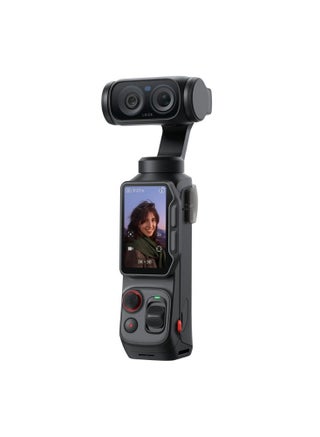 Luna Ultra Standard Bundle | 8K Pocket Size Gimbal Camera w/ Dual Leica Lens System + Protective Cover + Wind Guard + Thread Handle + Wrist Strap, For Travel, Vlogging, Black - view 3