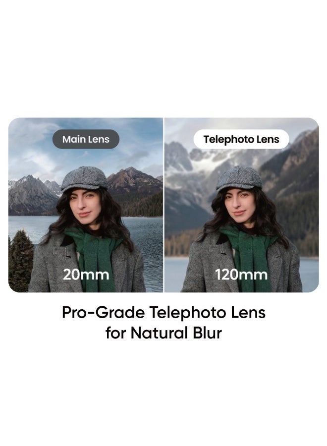 Insta360 Luna Ultra Standard Bundle | 8K Pocket Size Gimbal Camera w/ Dual Leica Lens System + Protective Cover + Wind Guard + Thread Handle + Wrist Strap, For Travel, Vlogging, Black - Image 5