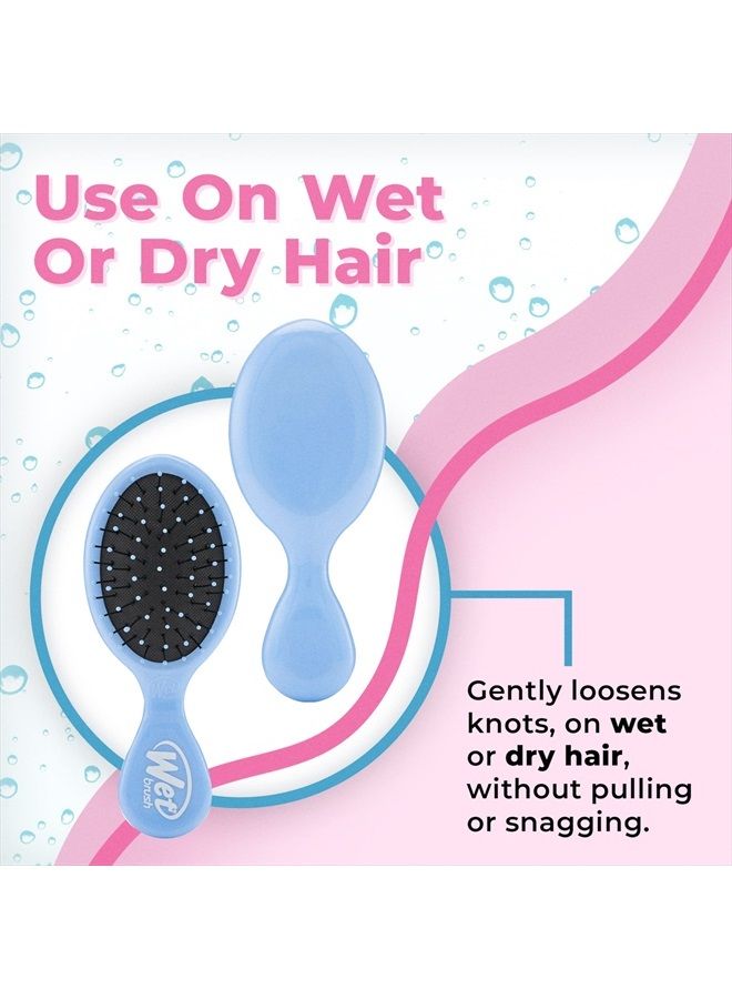 Wet Brush Squirt Detangler Hair Brushes - Sky - Mini Detangling Brush with Ultra-Soft IntelliFlex Bristles Glide Through Tangles with Ease - Pain Free Comb for All Hair Types - Image 4