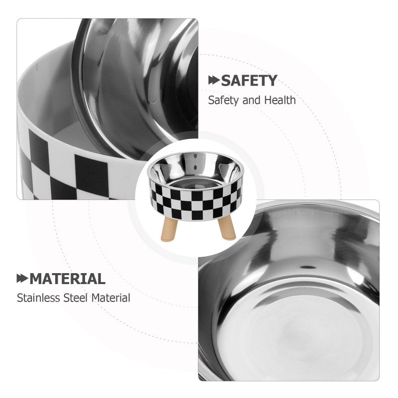 Stainless Steel Raised Pet Bowl Anti Spill Non Slip Base for Cats and Dogs - Image 4