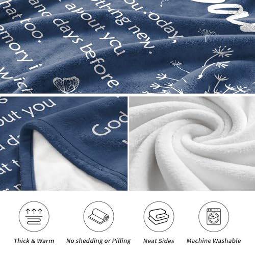 Glydein Sympathy Memorial Gifts for Loss of Husband, Soft Flannel Memorial Blanket, Remembrance Condolences Bereavement Gifts Idea in Memory of Husband, 50x60 inches - Image 4