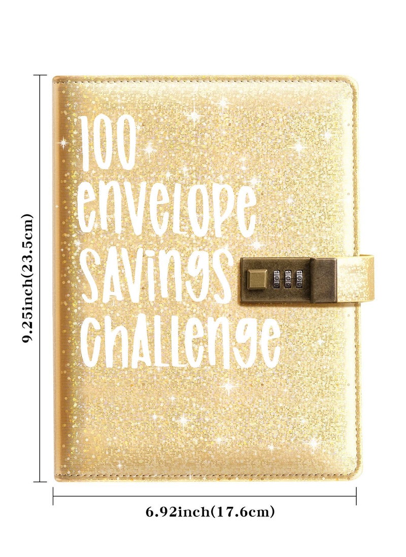 Generic 100 Envelopes Money Saving Challenge 100 Envelope Challenge Binder 100-Day Envelope Challenge Kit Money Saving Binder Easy and Funny Way to Save Budget Planner Savings Book  - Image 2