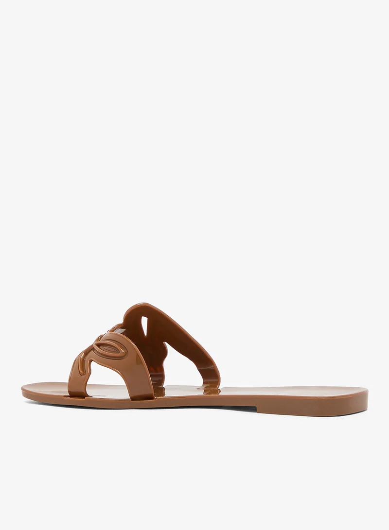 Karl Lagerfeld Jelly Signature Slip On Sandals