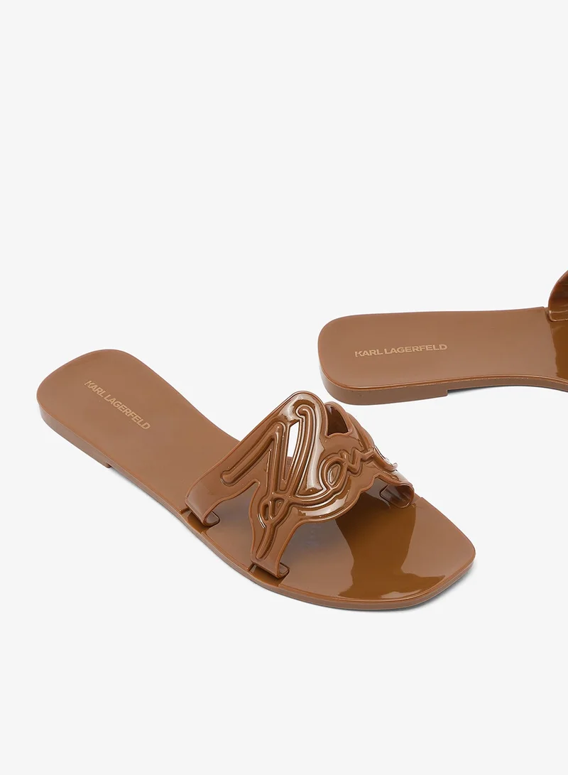 Karl Lagerfeld Jelly Signature Slip On Sandals