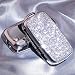 RoyalfoxTM 23 Buttons 3D Bling flip Folding Remote Key Fob case Cover for VW Volkswagen Mk6 Bora Jetta GTI Passat Golf Tiguan Touareg Beetle Silver - Image 2