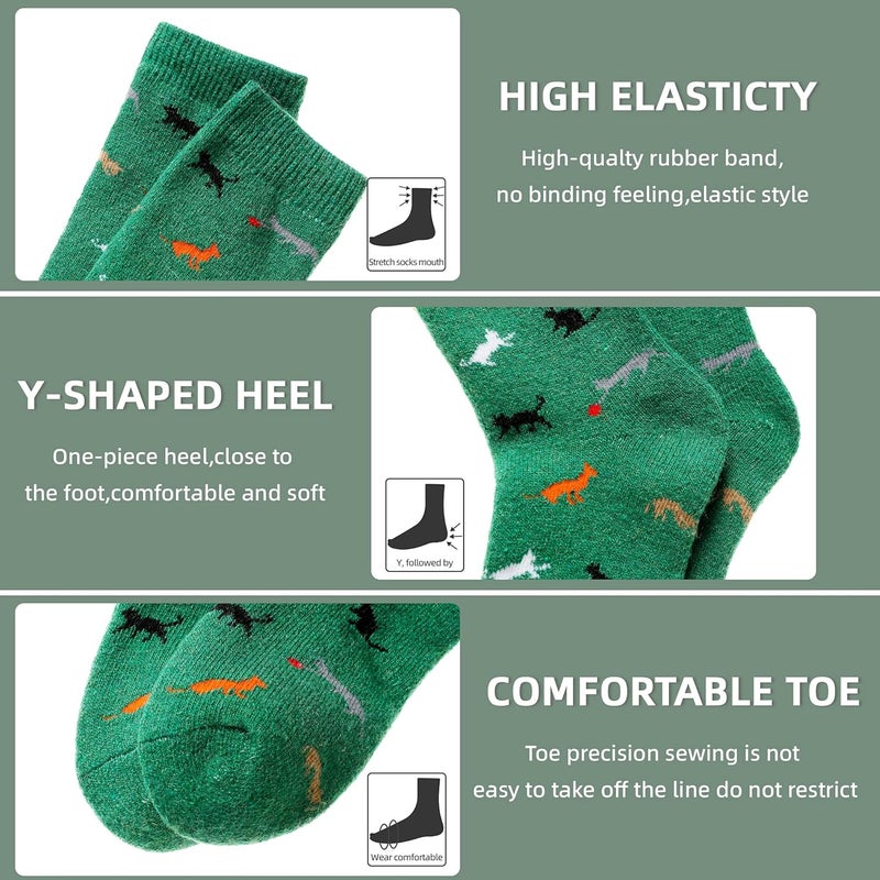 Velice Wool Socks for Women Merino Wool Boot Hiking Thick Thermal Warm Winter Crew Cushion Cozy Work Socks 5 Pairs - Image 4