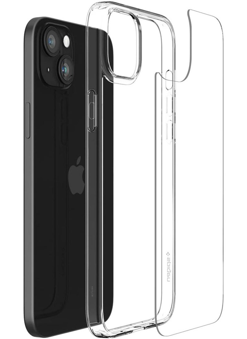 Spigen - Air Skin Hybrid for iPhone 15 Case Cover [Ultra Slim Hybrid] - Crystal Clear - Image 1