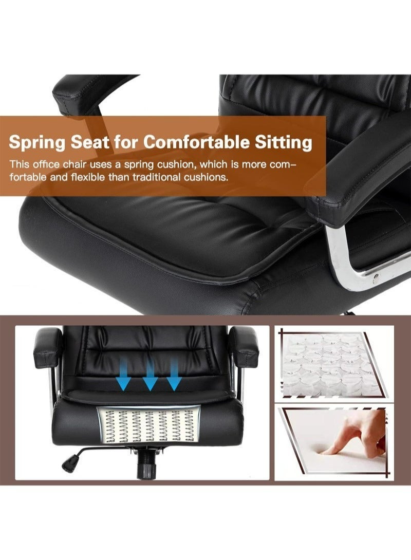 إج كرسي مكتب إيرغونومية، كرسي الكمبيوتر، PU الجلد الدوران قابل للتعديل الارتفاع عالية مقعد الظهر كرسي الصالة - Image 5