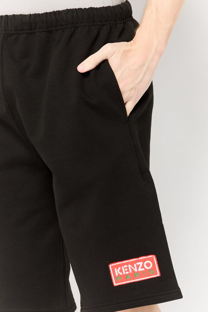 Kenzo Men Brand Logo Basic Shorts, Black - Image 3