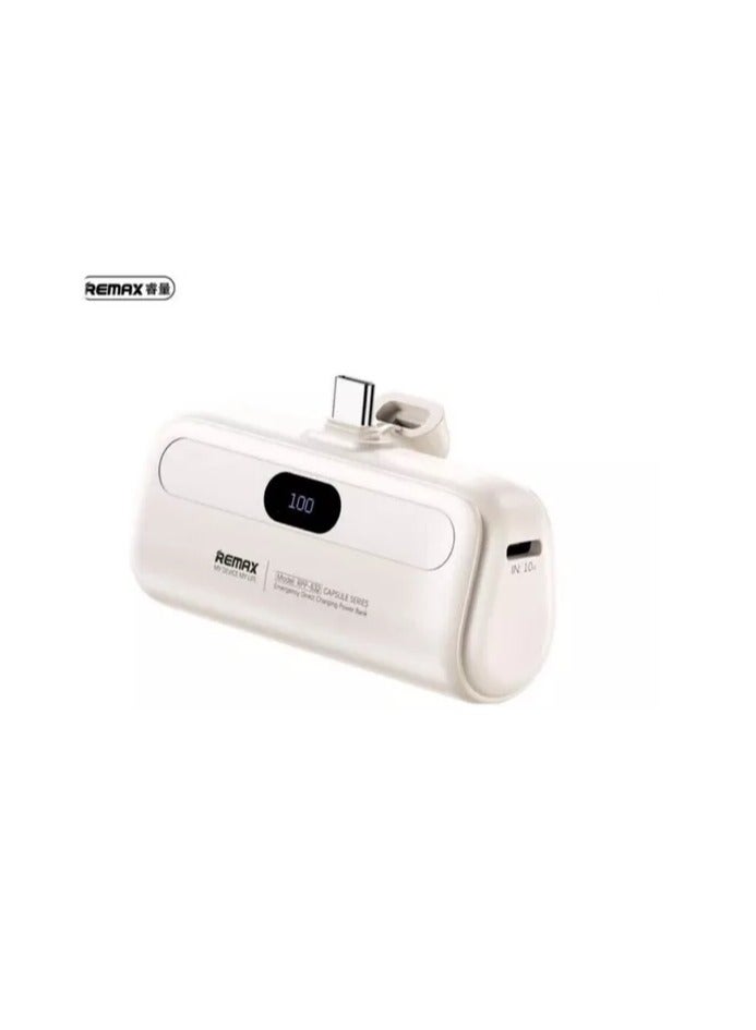 ريماكس باور بانك كبسولة 20 وات من النوع C للشحن المباشر في حالات الطوارئ، كابل من النوع C - Image 1