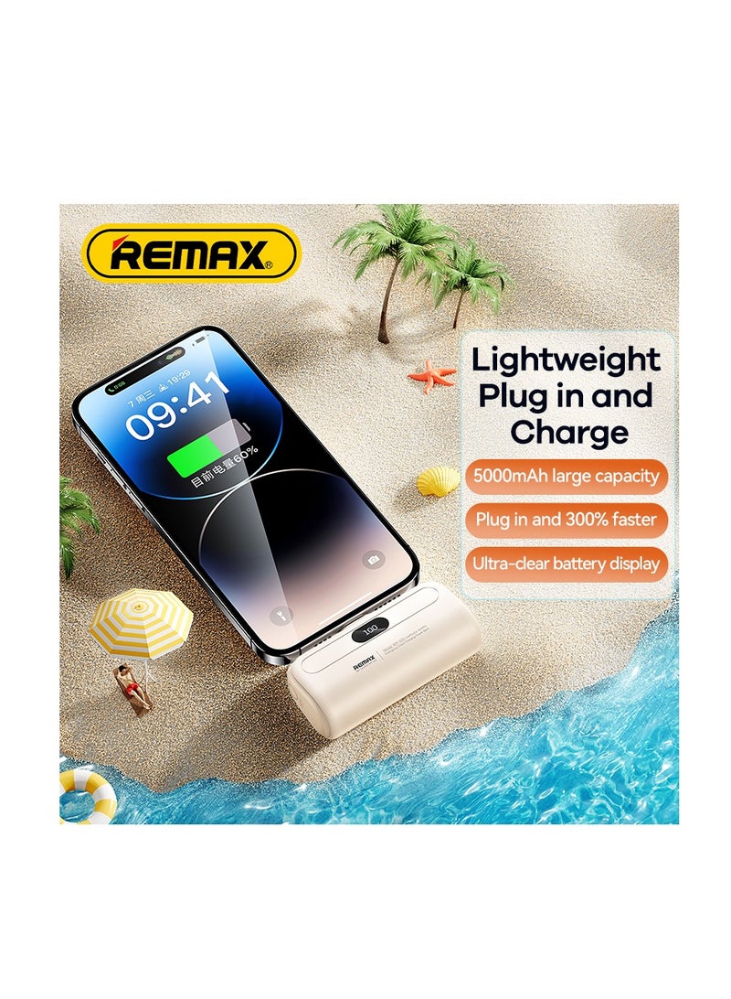 ريماكس باور بانك كبسولة 20 وات من النوع C للشحن المباشر في حالات الطوارئ، كابل من النوع C - Image 2