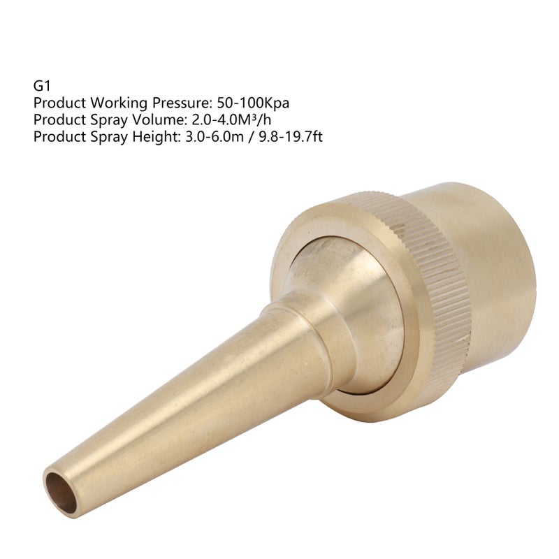 Female Thread Brass Fountain Nozzle Adjustable Direction Jet Water Spray Head for LandscapingG1 32mm - Image 4