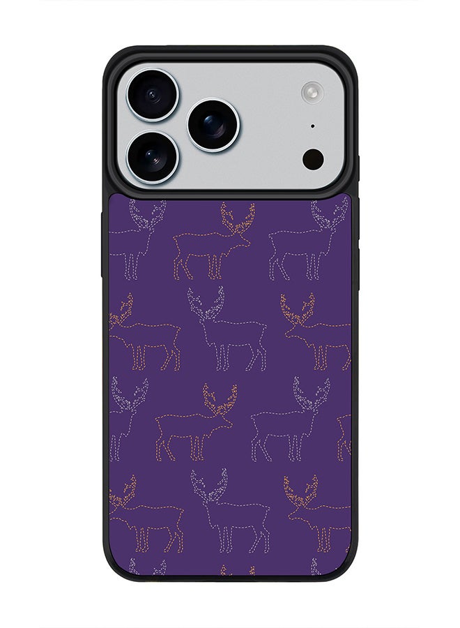Stylizedd iPhone 17 Pro Max Case, [Compatible with MagSafe] Slim Magnetic cover Phone Case iPhone 17 Pro Max -Purple Moose - Image 1
